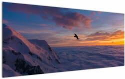 Mivali Tablou în apus de soare, Mont Blanc, dintr-o bucată 120x50 cm (V021683V12050)