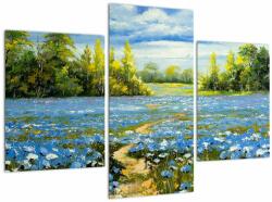 Mivali Tablou - Drum de câmp, pictură în ulei, din trei bucăți 90x60 cm (V023233V90603PCS)