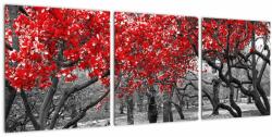 Mivali Tablou - Copaci roșii, Central Park, New York, din trei bucăți 90x30 cm (V023117V9030)