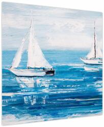 Mivali Tablou - Pictură yacht pe mare, dintr-o bucată 70x70 cm (V023974V7070)