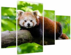 Mivali Tablou cu panda roșie (cu ceas), din patru bucăți 110x75 cm cu ceas (V020455V11075C)