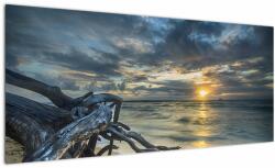 Mivali Tablou cu marea în apus de soare, dintr-o bucată 100x40 cm (V020976V10040)