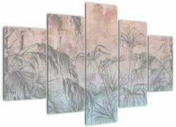 Mivali Tablou - Plante tropicale pe perete, din cinci bucăți 150x105 cm (V022877V150105)
