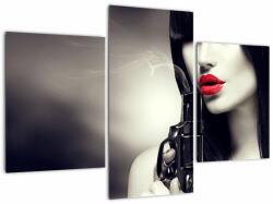Mivali Tablou - Femeia misterioasă, din trei bucăți 90x60 cm (V023577V90603PCS)