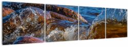 Mivali Tablou detailat - apa între pietre, din patru bucăți 160x40 cm (V020317V16040)