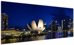 Mivali Tablou Singapore nocturn, dintr-o bucată 250x125 cm (V020610V250125)