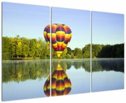Mivali Tablou cu balon cu aer cald pe un lac, din trei bucăți 120x80 cm (V020217V120803PCS)