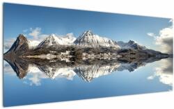 Mivali Tablou cu munți și reflectarea lor, dintr-o bucată 120x50 cm (V020820V12050)