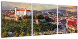 Mivali Tablou - Panorama bratislavei, Slovacia, din trei bucăți 90x30 cm (V023405V9030)