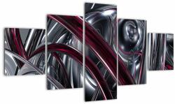 Mivali Tabloul cu abstracție gri, din cinci bucăți 125x70 cm (V020094V12570)