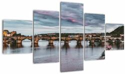 Mivali Tablou cu Vltava, din cinci bucăți 125x70 cm (V020342V12570)