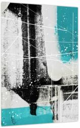 Mivali Tablou - Abstract turcoaz, dintr-o bucată 30x40 cm (V024060V3040)