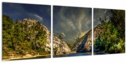 Mivali Tablou peisajului cu lac, din trei bucăți 90x30 cm (V020288V9030)