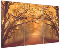 Mivali Tablou - Peisaj de toamnă cu drum, din trei bucăți 120x80 cm (V022751V120803PCS)