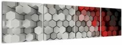 Mivali Tablou - 3D hexagoane, din patru bucăți 160x40 cm (V023000V16040)