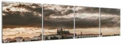 Mivali Tablou - Praga înnorită, din patru bucăți 160x40 cm (V020258V16040)