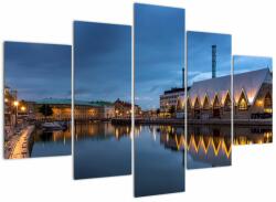 Mivali Tablou cu canalul - Göteborg, din cinci bucăți 150x105 cm (V020853V150105)