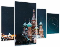 Mivali Tablou construcției din Rusia (cu ceas), din patru bucăți 110x75 cm cu ceas (V021374V11075C)