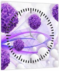 Mivali Obraz - Bilă, bile mici, flori (cu ceas), dintr-o bucată 30x30 cm cu ceas (V021304V3030C)