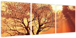 Mivali Tablou cu razele lui Dumnezeu (cu ceas), din trei bucăți 90x30 cm cu ceas (V021190V9030C)