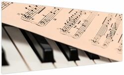 Mivali Tablou cu pian și notele muzicale, dintr-o bucată 250x125 cm (V020365V250125)