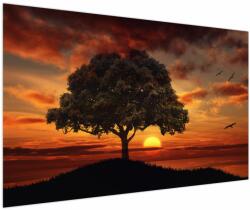 Mivali Tablou cu pomi și apus de soare, dintr-o bucată 150x100 cm (V022122V150100)