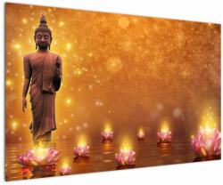 Mivali Tablou - Buddha în sclipici auriu, dintr-o bucată 120x80 cm (V022814V12080)