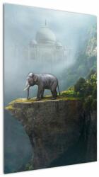 Mivali Tablou - Elefant în vârful Taj Mahalului, dintr-o bucată 60x90 cm (V023050V6090)