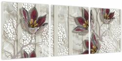 Mivali Tablou - Flori decorative, din trei bucăți 90x30 cm (V023970V9030)