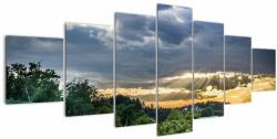 Mivali Tablou cu peisaj și raze de soare, din șapte bucăți 210x100 cm (V020694V210100)