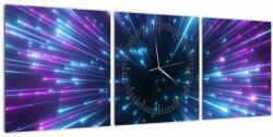Mivali Tablou - Spațiu neon (cu ceas), din trei bucăți 90x30 cm cu ceas (V023032V9030C)