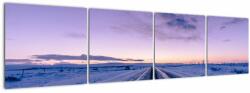 Mivali Tablou - autostrada iarna, din patru bucăți 160x40 cm (V020229V16040)