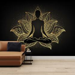 Mivali Fototapet - Siluetă într-o floare de lotus, vlies, 539x389 cm (T100598TQ11)