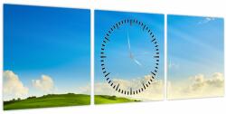 Mivali Tablou - Cerul de primăvară (cu ceas), din trei bucăți 90x30 cm cu ceas (V022390V9030C)