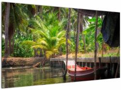 Mivali Tablou - Nava din lemn în canal , Thailand, dintr-o bucată 120x70 cm (V021513V12070)