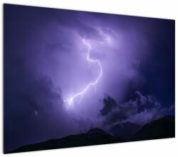 Mivali Tablou - cerul violet cu fulger, dintr-o bucată 100x70 cm (V020062V10070)