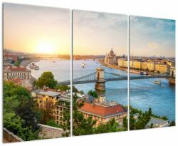 Mivali Tablou cu orașul Budapesta și râu, din trei bucăți 120x80 cm (V020712V120803PCS)