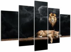 Mivali Tablou - Leu și leoaică, din cinci bucăți 150x105 cm (V022960V150105)