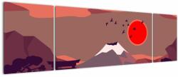Mivali Tablou - Ilustrație a Muntelui Fuji, din trei bucăți 170x50 cm (V023534V17050)