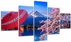 Mivali Tablou - cu privire la munte - Japonia, din cinci bucăți 125x70 cm (V022397V12570)