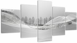 Mivali Tablou - Peisaj argintiu, din cinci bucăți 150x80 cm (V022838V150805PCS)
