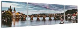 Mivali Tablou cu Vltava, din patru bucăți 160x40 cm (V020342V16040)