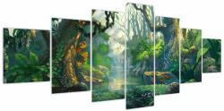 Mivali Tablou - Ilustrare pădure tropicală, din șapte bucăți 210x100 cm (V023849V210100)