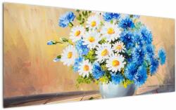 Mivali Tablou pictat cu vaza și flori, dintr-o bucată 120x50 cm (V022252V12050)
