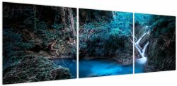 Mivali Tablou - Noaptea magică în pădurea tropicală, din trei bucăți 150x50 cm (V023672V15050)