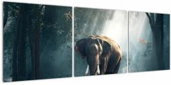 Mivali Tablou cu elefant în djunglă, din trei bucăți 120x40 cm (V020490V12040)