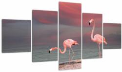 Mivali Tablou - Flamingo, din cinci bucăți 125x70 cm (V022321V12570)