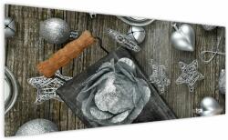 Mivali Tablou - decorațiuni argintii de Crăciun, dintr-o bucată 250x125 cm (V020310V250125)