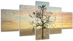 Mivali Tablou - Copac în deșert (cu ceas), din cinci bucăți 150x80 cm cu ceas (V022955V15080C)