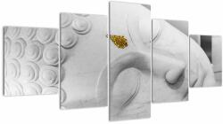 Mivali Tablou - Buddha alb, din cinci bucăți 150x80 cm (V023201V150805PCS)
